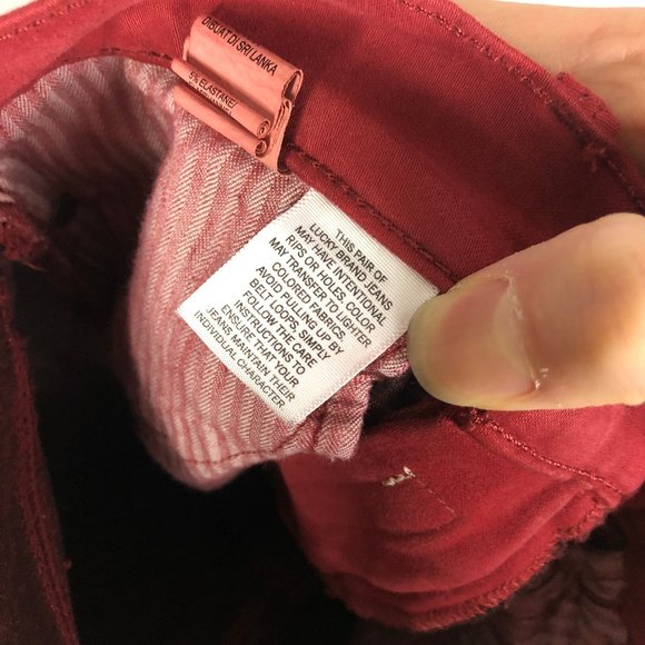 Lucky Brand Red Brooke Legging Jeans Size 26W - Picture 9 of 10